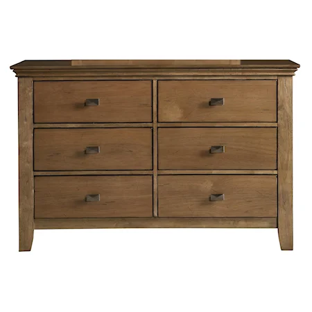 6 Drawer Dresser with Tapered Feet